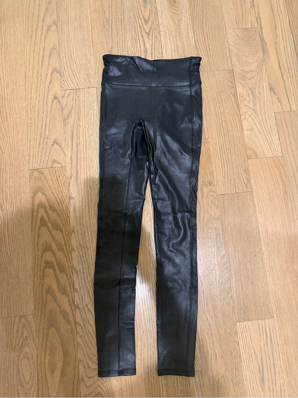 SPANX Black Faux Leather High-Rise Leggings